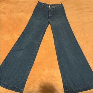 Vintage J & Company denim flare/bell bottom jeans.